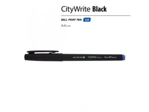 Ручка CityWrite.BLACK шариковая, черный пластиковый корпус, 1.0 мм, синяя — изображение 2