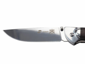 Нож складной Stinger, 105 мм, (серебристый), материал рукояти: сталь/дерево (серебристо-коричневый) — изображение 4