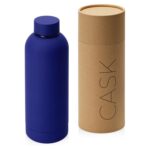 Вакуумная термобутылка Cask Waterline, soft touch, 500 мл, тубус, синий