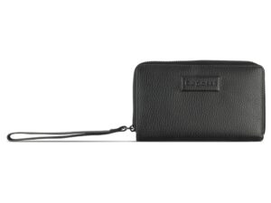 Кошелёк женский BUGATTI Elsa, с защитой данных RFID, чёрный, воловья кожа/полиэстер, 15,5х3х9,5 см — изображение 2