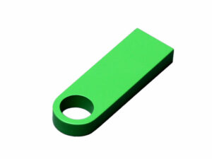USB 2.0-флешка на 8 Гб с мини чипом и круглым отверстием, зеленый — изображение 2