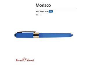 Ручка пластиковая шариковая Monaco, 0,5мм, синие чернила, ярко-синий — изображение 2
