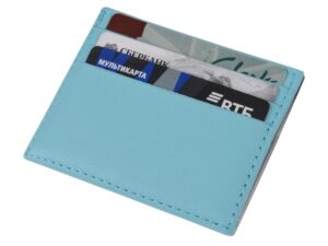 Чехол для карточек и купюр Weekend из ПВХ, голубой — изображение 3