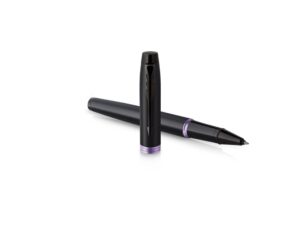 Ручка-роллер Parker IM Vibrant Rings Flame Amethyst Purple, стержень:Fblk, в подарочной упаковке. — изображение 2