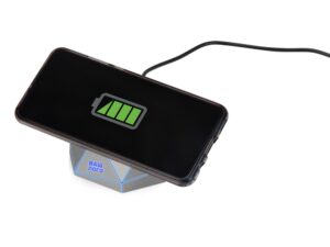 Док-станция Geo Dock с быстрой беспроводной зарядкой, серебристый с синей подсветкой. XOOPAR — изображение 2