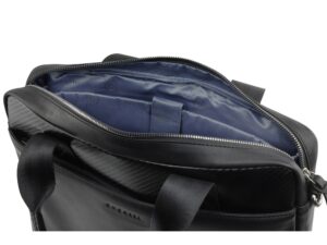 Портфель мужской BUGATTI Comet, чёрный, воловья кожа/полиэстер, 37х6х27 см — изображение 4