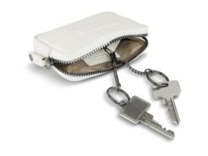 Ключница BUGATTI Elsa, с защитой данных RFID, белая, воловья кожа/полиэстер, 11х2х7 см — изображение 3