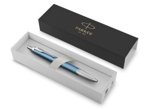 Шариковая ручка Parker IM Premium K318  Blue Grey CT, стержень: M, цвет чернил: blue, в подарочной упаковке. — изображение 2