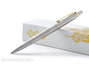 Шариковая ручка Parker Jotter Russia SE, цвет: St. Steel GT, стержень: Mblue — изображение 5