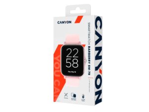 Умные часы CANYON Barberry SW-79, IP 67, BT 5.1, сенсорный дисплей 1.7, розовый — изображение 6