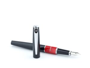 Ручка перьевая Pierre Cardin LIBRA с колпачком, черный/красный/серебро — изображение 7
