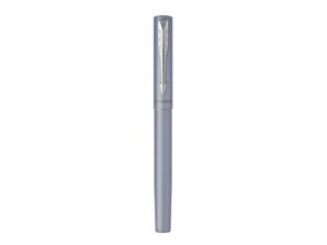 Ручка-роллер Parker Vector XL Silver Blue CT, цвет чернил black, стержень: F, в подарочной упаковке. — изображение 5
