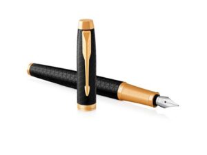 Перьевая ручка Parker IM Premium Black GT, перо: F, цвет чернил: blue, в подарочной упаковке. — изображение 4