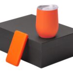 Подарочный набор с термокружкой и повербанком С2, 10000 mAh, оранжевый