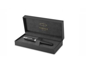 Ручка роллер Parker Sonnet  Matte Black CT, стержень: F, цвет чернил: black, в подарочной упаковке — изображение 2