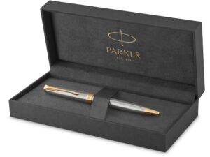 Ручка шариковая Parker Sonnet Core Stainless Steel GT, серебристый/золотистый — изображение 4