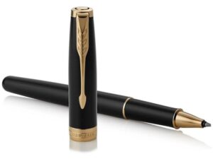 Ручка-роллер Parker Sonnet Black Lacquer GT, стержень: F, цвет чернил: black, в подарочной упаковке — изображение 3