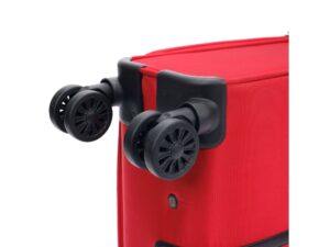 Чемодан TORBER Brosno, красный, нейлон 600D, 48 х 22 х 78 см, 85 л — изображение 10