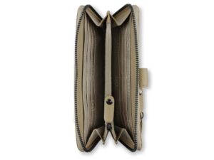 Кошелёк женский BUGATTI Elsa с ключницей, с RFID, песочного цвета, кожа/полиэстер, 18,7х3х10 см — изображение 4