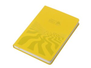 Бизнес-блокнот А5 C2 soft-touch, желтый, с УФ печатью — изображение 3