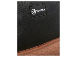 Рюкзак TORBER GRAFFI, черный с карманом коричневого цвета, полиэстер меланж, 42 х 29 x 19 см — изображение 7