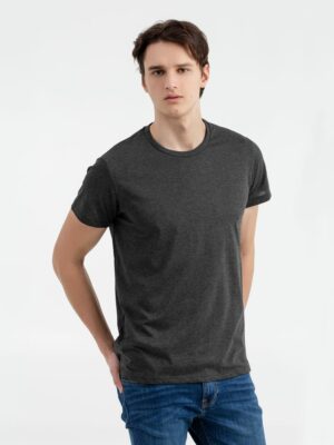 Футболка мужская Regent Fit 150, черный меланж — изображение 2