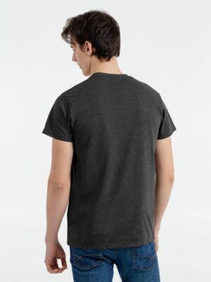 Футболка мужская Regent Fit 150, черный меланж — изображение 3