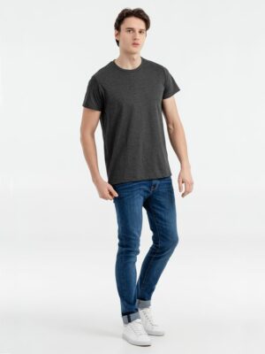 Футболка мужская Regent Fit 150, черный меланж — изображение 4