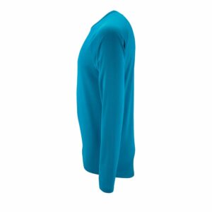 Футболка с длинным рукавом Sporty LSL Men, ярко-бирюзовая — изображение 3