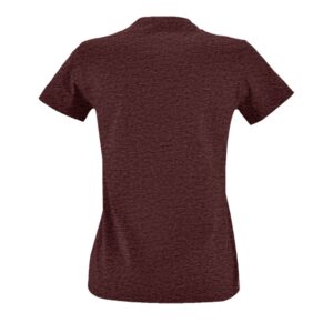 Футболка женская Imperial Fit Women, бордовый меланж — изображение 2