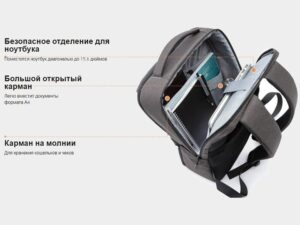 Рюкзак Xiaomi Commuter Backpack Light Gray XDLGX-04 (BHR4904GL) — изображение 4