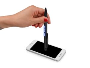 Ручка-стилус шариковая Light, черная с синей подсветкой — изображение 3