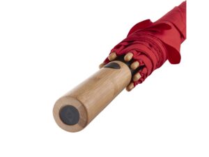 Зонт-трость 7379 Okobrella бамбуковый, полуавтомат, красный — изображение 9