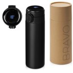Вакуумная термокружка Waterline с медной изоляцией Bravo, 400 мл, тубус, черный