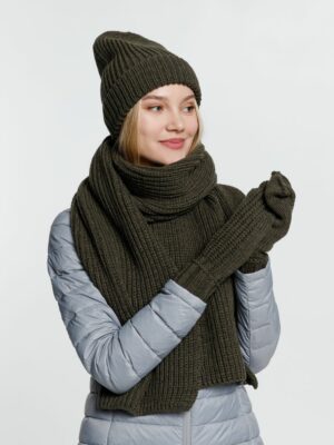 Шарф Nordkyn, зеленый (оливковый) — изображение 5