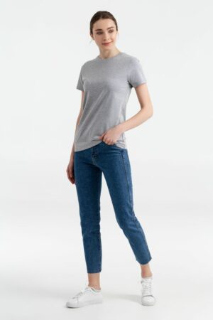 Футболка женская T-bolka Stretch Light Lady, серый меланж — изображение 5