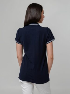 Рубашка поло женская Virma Stripes Lady, темно-синяя — изображение 7