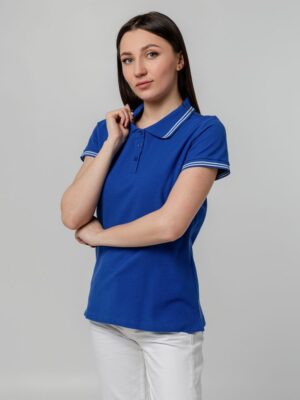 Рубашка поло женская Virma Stripes Lady, ярко-синяя — изображение 6