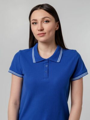 Рубашка поло женская Virma Stripes Lady, ярко-синяя — изображение 9