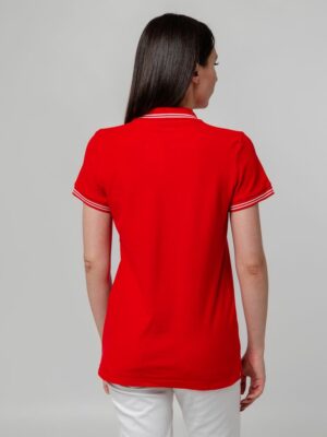 Рубашка поло женская Virma Stripes Lady, красная — изображение 7