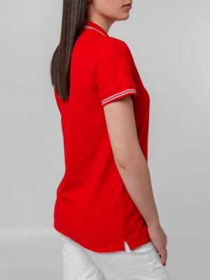 Рубашка поло женская Virma Stripes Lady, красная — изображение 8