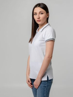 Рубашка поло женская Virma Stripes Lady, белая — изображение 8
