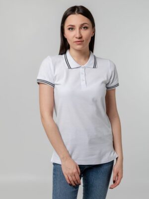 Рубашка поло женская Virma Stripes Lady, белая — изображение 6