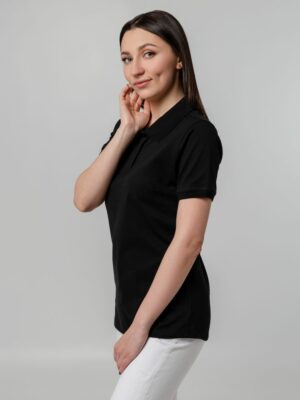 Рубашка поло женская Virma Stretch Lady, черная — изображение 7