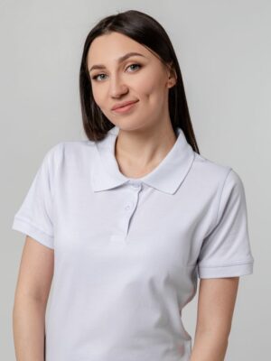 Рубашка поло женская Virma Stretch Lady, белая — изображение 8