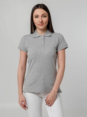 Рубашка поло женская Virma Premium Lady, серый меланж — изображение 6
