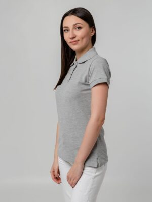 Рубашка поло женская Virma Premium Lady, серый меланж — изображение 7