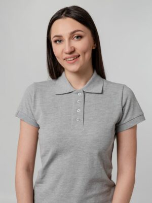 Рубашка поло женская Virma Premium Lady, серый меланж — изображение 10