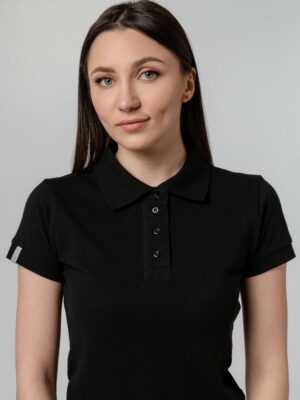 Рубашка поло женская Virma Premium Lady, черная — изображение 10
