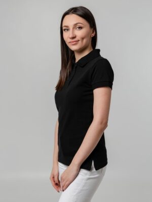 Рубашка поло женская Virma Premium Lady, черная — изображение 7